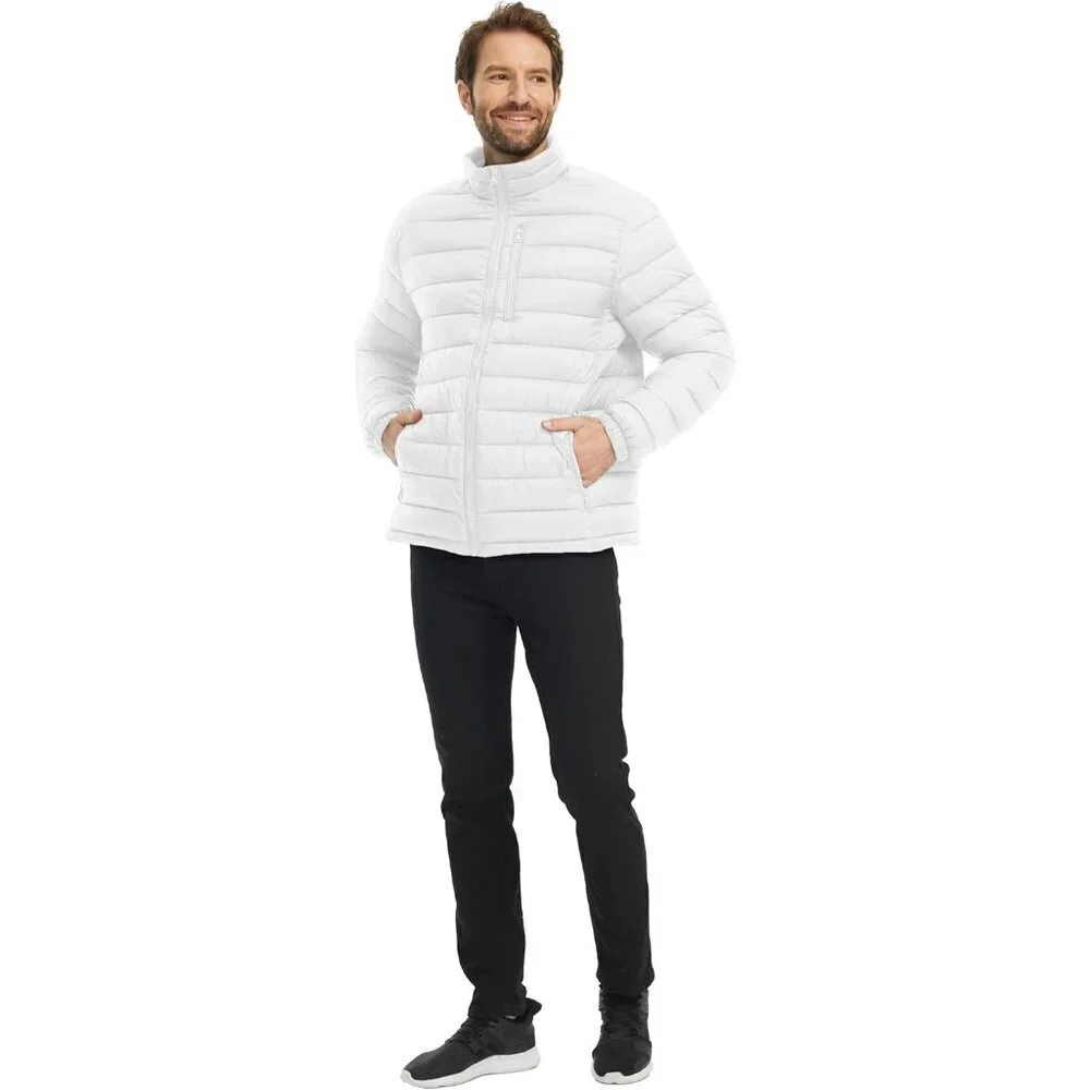 Men's Lightweight Puffer Jacket Warm Winter Jacket Windproof Winter Coat Regular